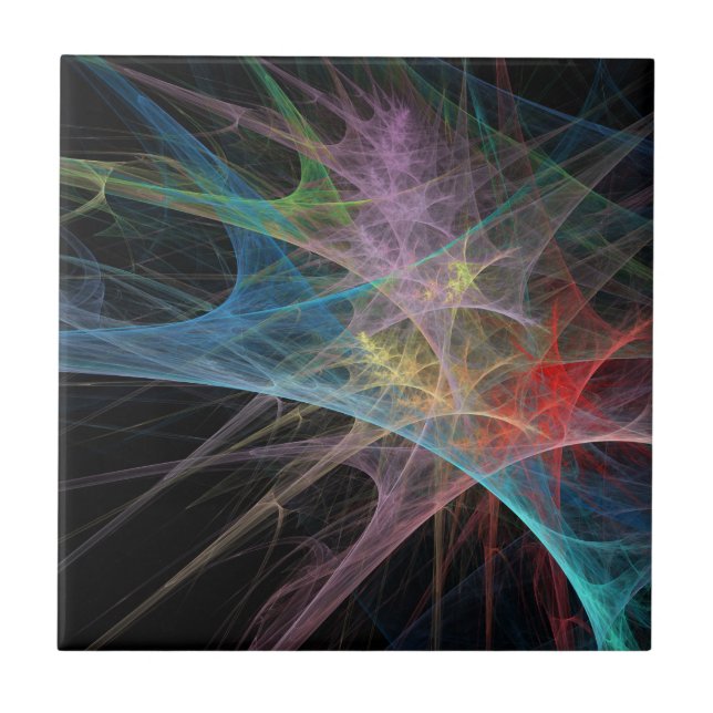 Abstrakt Art Rainbow Ice Fliese (Vorderseite)