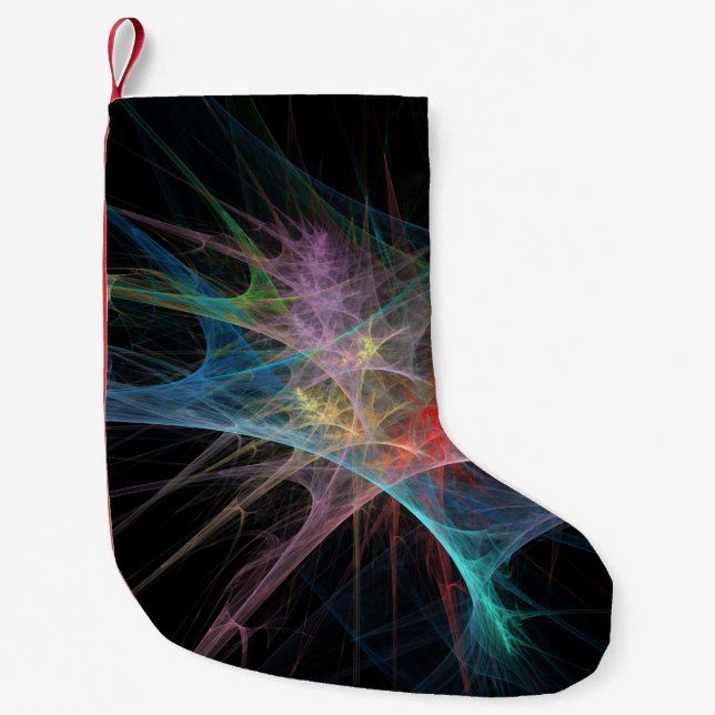 Abstrakt Art Rainbow Ice Kleiner Weihnachtsstrumpf (Vorderseite)