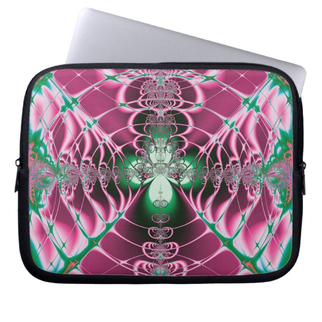 Abstrakt Art Red Blume Laptopschutzhülle (Vorderseite)