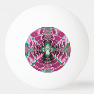 Abstrakt Art Red Blume Tischtennisball