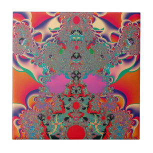 Abstrakt Art Red Mediation Fliese