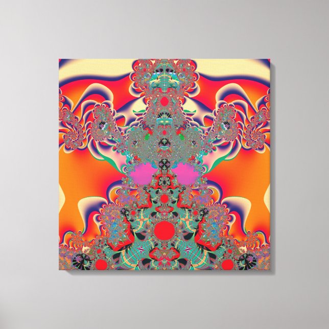 Abstrakt Art Red Mediation Leinwanddruck (Vorderseite)