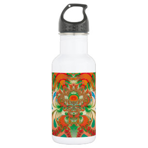 Abstrakt Art Red Owl Edelstahlflasche
