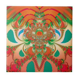 Abstrakt Art Red Owl Fliese