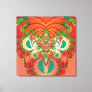 Abstrakt Art Red Owl Leinwanddruck