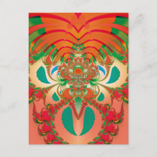 Abstrakt Art Red Owl Postkarte
