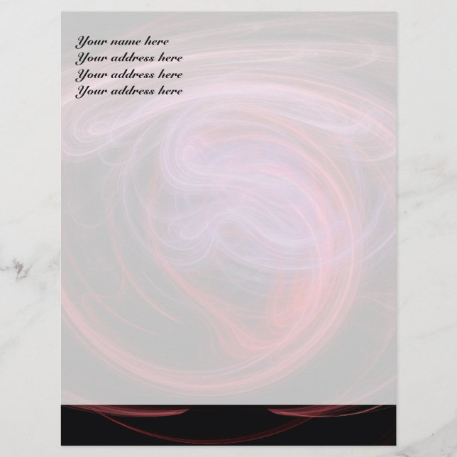 Abstrakt Art Red Wave Briefkopf (Vorderseite)