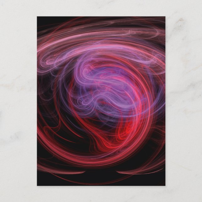 Abstrakt Art Red Wave Postkarte (Vorderseite)