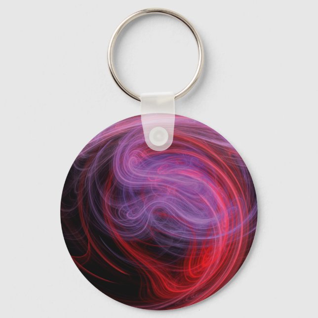 Abstrakt Art Red Wave Schlüsselanhänger (Vorderseite)