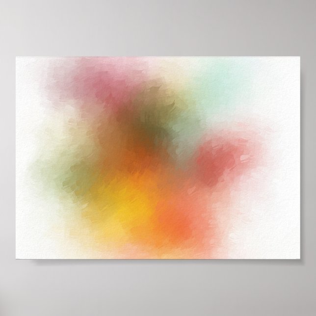Abstrakt Art Red Yellow Blue Green Lila Pink Poster (Vorne)