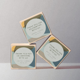 Abstrakt Art Sage Aquamarine Custom Wedding Vielen Quadratischer Aufkleber