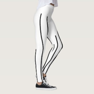 Abstrakt Art Schwarz-weiß Lines Minimalismus Leggings