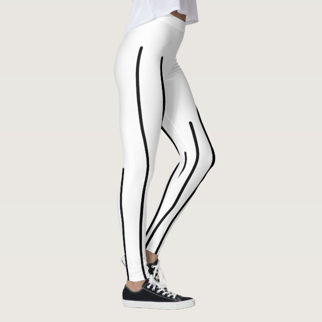 Abstrakt Art Schwarz-weiß Lines Minimalismus Leggings (Rechts)