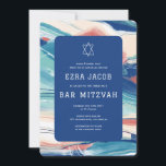 Abstrakt Art Star von David Custom Bar Bat Mitzvah Einladung<br><div class="desc">Perfekte Karte, um eine Fledermausmitzvah, Bar mitzvah oder andere jüdische Feier anzukündigen! Handgemachte abstrakte Kunst für Sie auf der Vorder- und Rückseite! Vollständig anpassbar! Klicken Sie auf "Personalisieren" oben, um den Text zu bearbeiten. Klicken Sie auf "Bearbeiten mit dem Design-Tool", um die Schriftart, Farben und Platzierungen anzupassen und das Design...</div>
