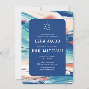 Abstrakt Art Star von David Custom Bar Bat Mitzvah Einladung