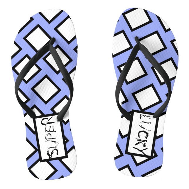 Abstrakt Art Super Lucky Blocks Flip Flops (Fußbett)
