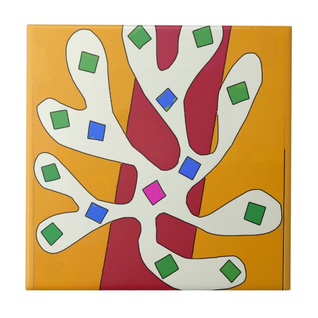 Abstrakt Art Tiles Fliese (Vorderseite)