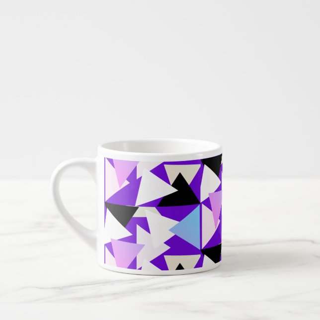 Abstrakt Art Triangle Pyramid Muster Kaffeemaschin Espressotasse (Links)