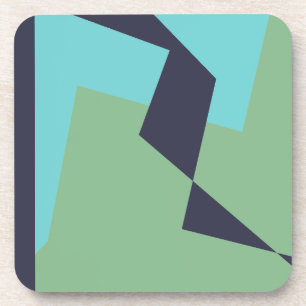 Abstrakt Art Türkis Blue Green Getränkeuntersetzer