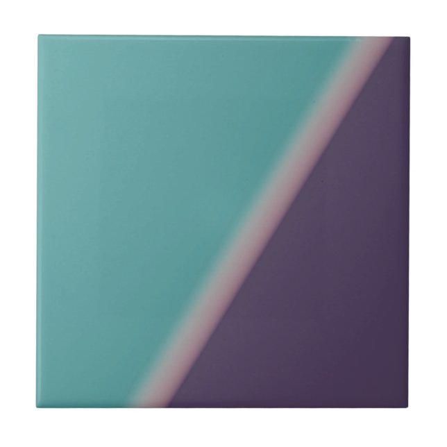 Abstrakt Art Türkis Lila Fliese (Vorderseite)