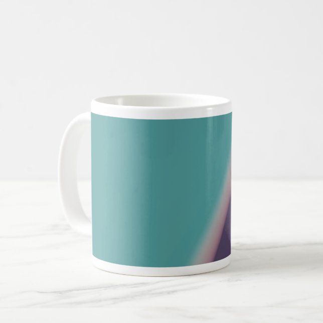 Abstrakt Art Türkis Lila Kaffeetasse (Vorderseite Links)