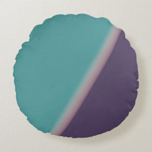Abstrakt Art Türkis Lila Rundes Kissen