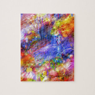 Abstrakt Art Watercolor Splash Design Puzzle