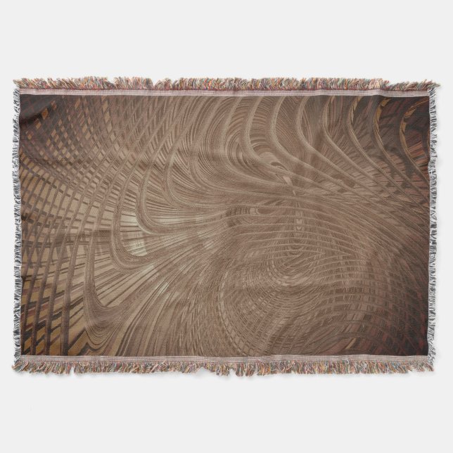 Abstrakt Art Waves Throw Blanket Decke (Vorderseite)