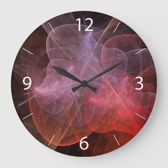 Abstrakt Art Wunderschöne Galaxie Große Wanduhr (Vorderseite)
