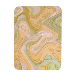 Abstrakt Art Yellow Green Wirbel Magnet