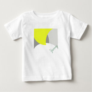 Abstrakt Art Yellow Grey White Baby T-shirt