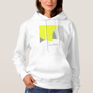 Abstrakt Art Yellow Grey White Hoodie
