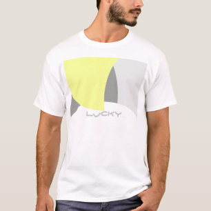 Abstrakt Art Yellow Grey White T-Shirt