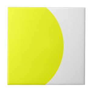 Abstrakt Art Yellow White Minimalismus Fliese