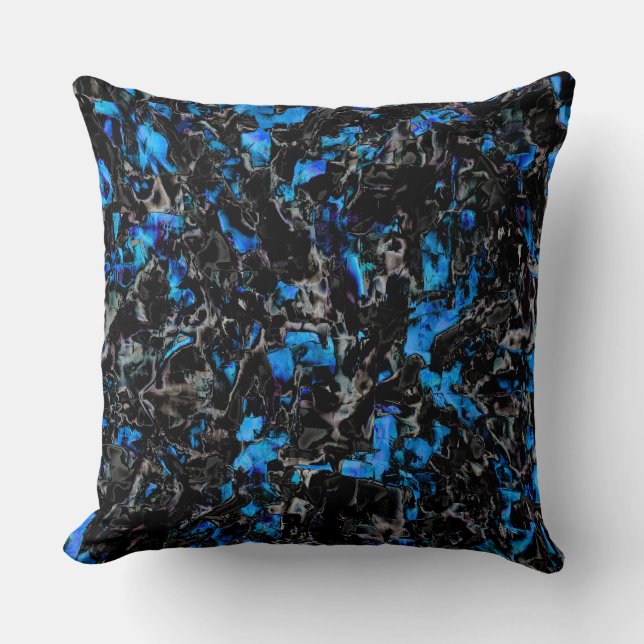 Abstrakt aussehende Fledermausflüge über türkisfar Kissen (Vorderseite)