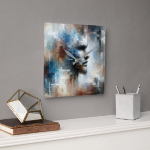 Abstrakt Avant-Garde Man Quadratische Wanduhr