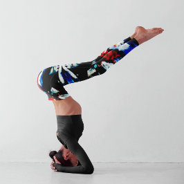 Abstrakt Aztec Capri Leggings