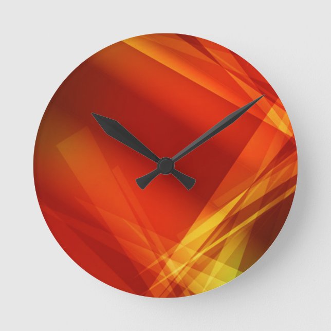 Abstrakt-Background RED YELLOW GREEN DIGITAL RANDO Runde Wanduhr (Vorderseite)