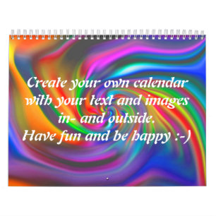 Abstrakt Background Spirals soft II + Ihr Text Kalender