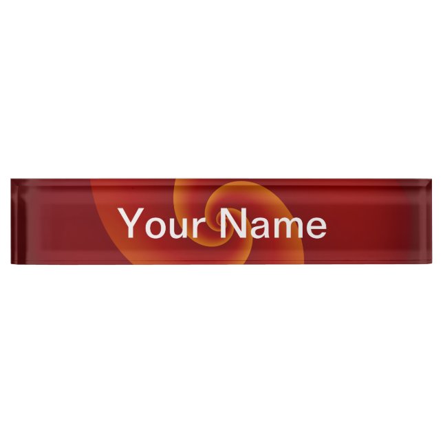 Abstrakt Background Spirals soft III + Ihr Text Namensplakette (Vorderseite)