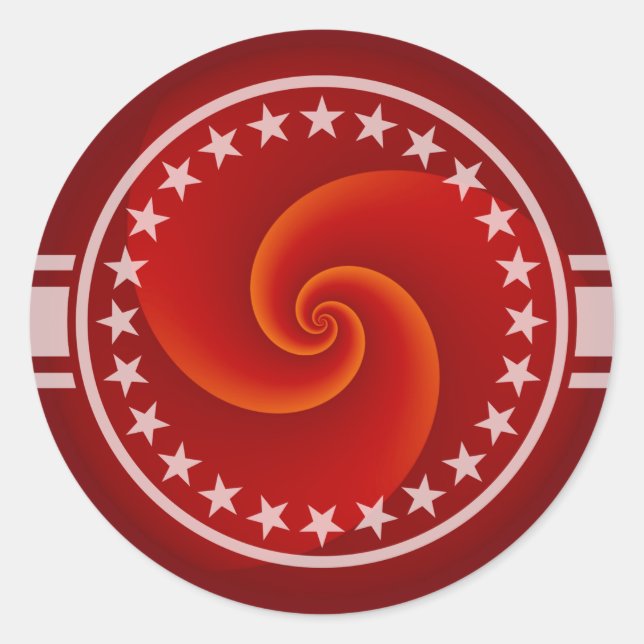 Abstrakt Background Spirals soft III + Ihr Text Runder Aufkleber (Vorderseite)