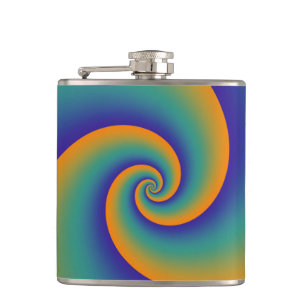 Abstrakt Background Spirals soft V Flachmann