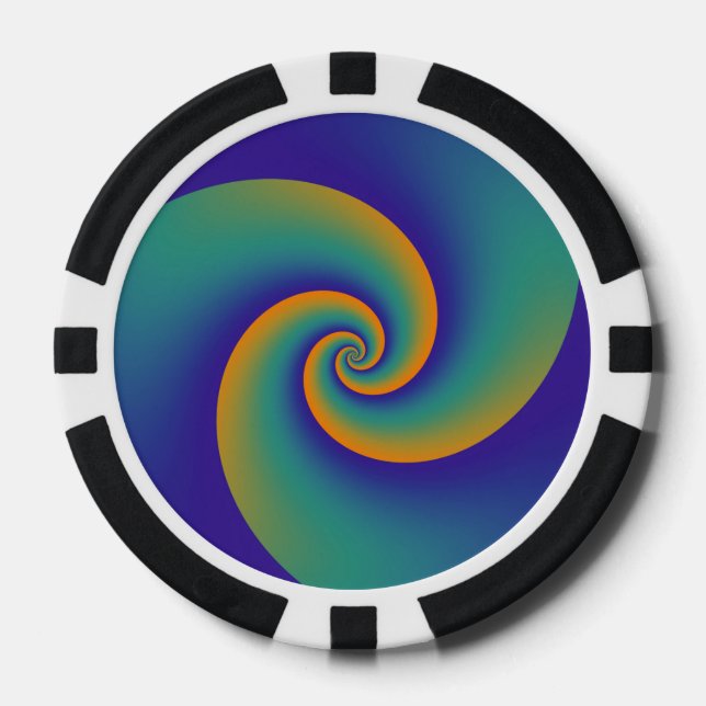 Abstrakt Background Spirals soft V Pokerchips (Vorderseite)