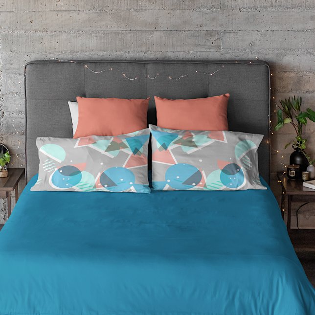 Abstrakt Bauhaus Halbkreise Mod Pop Art Muster Kissenbezug (Von Creator hochgeladen)