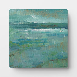 Abstrakt Beach Coastal Art Blues Teals Fotoplatte