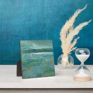 Abstrakt Beach Coastal Art Blues Teals Fotoplatte