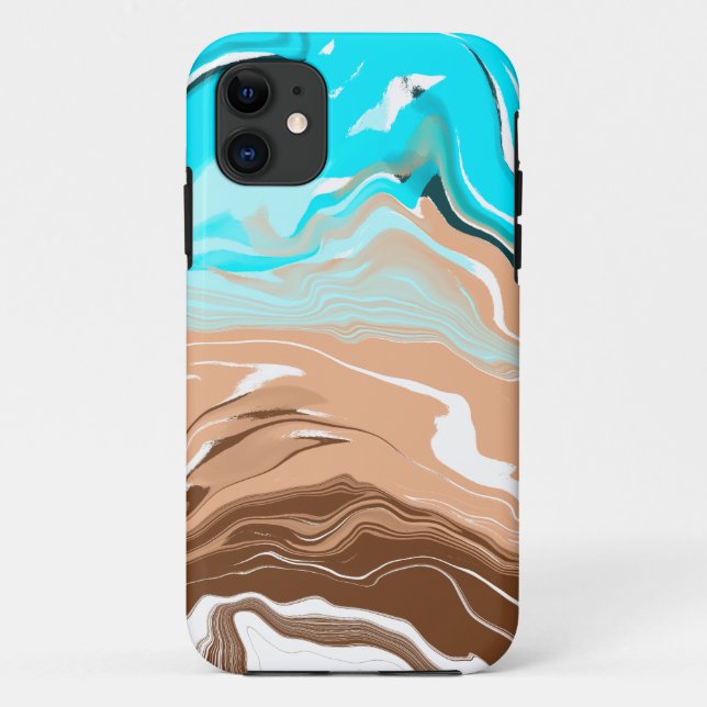 Abstrakt Beach Fluid Art Case-Mate iPhone Hülle (Rückseite)