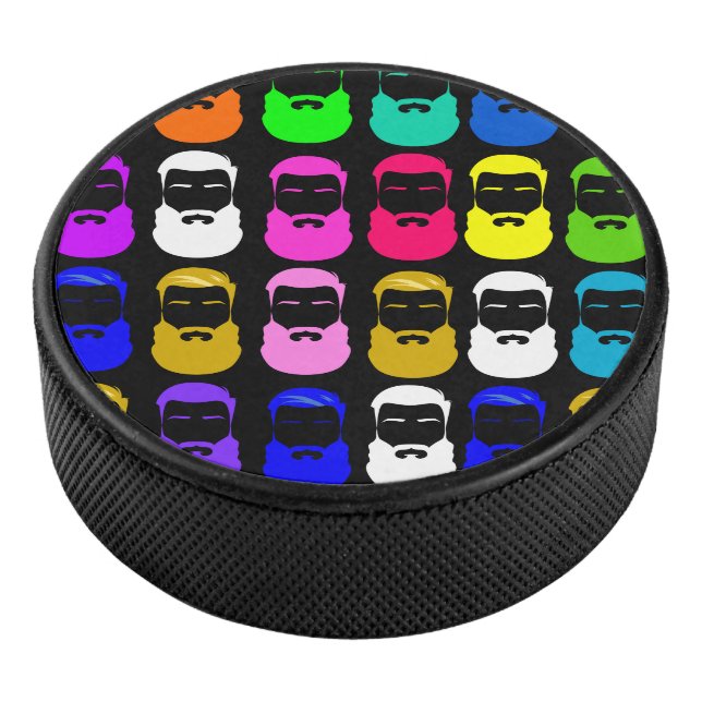 Abstrakt Beards Hockey Puck (3/4)