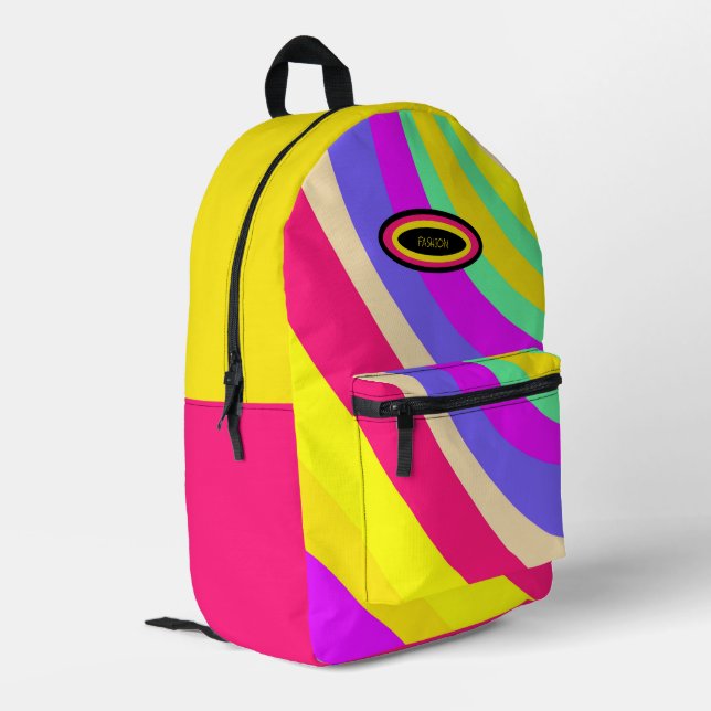 abstrakt bedruckter rucksack (Rückseitige Ecke links)