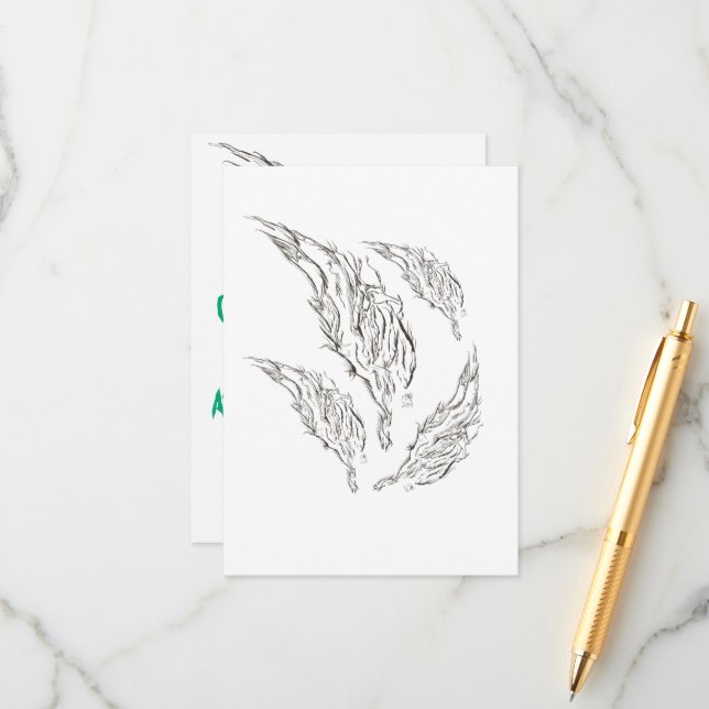 abstrakt begleitkarte (Vorderseite/Rückseite Beispiel)